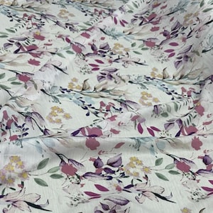 Floral Print tencel viscose fabric by the yard