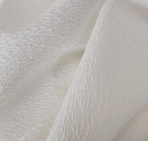 Jacquard Tussah silk fabric by the yard