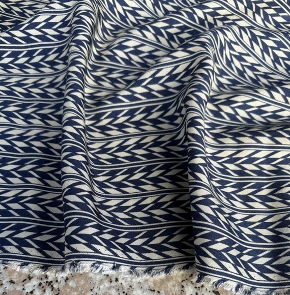 Print Linen tencel fabric by the yard