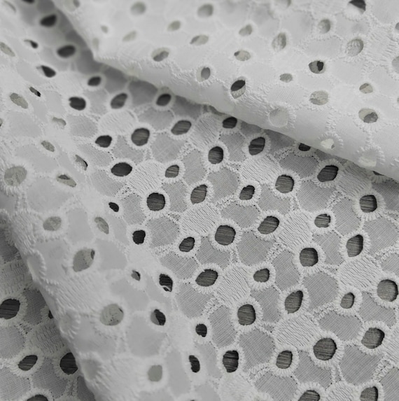 Embroidery cotton fabric By the yard