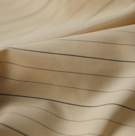 Striped cotton fabric by the yard