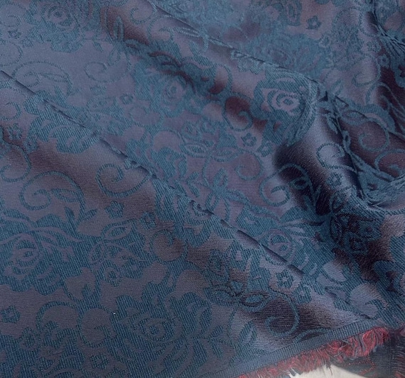 Jacquard floral fabric by the yard