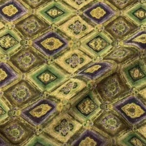 Jacquard Print Gambiered silk fabric by the yard