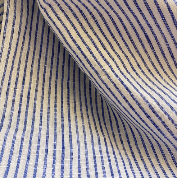 Striped Linen Fabric by the Yard Etsy