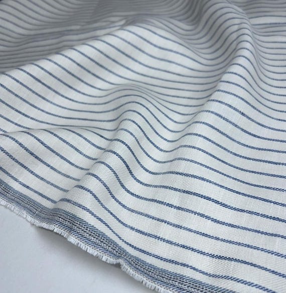 Yarn dyed stripes linen fabric, striped linen fabric by the yard