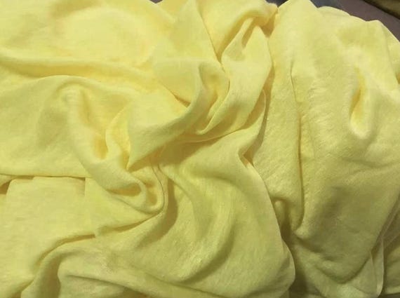 Knit linen jersey fabric by the yard