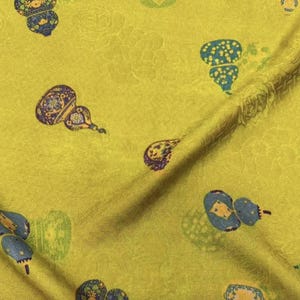 Jacquard Print Gambiered silk fabric by the yard