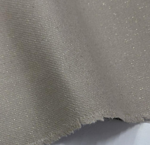 Shimmery metallic double sided wool fabric by the yard