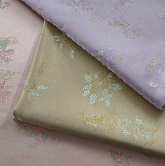 Jacquard brocade fabric by the yard