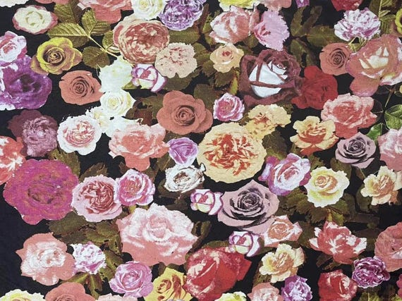 Print Knit silk fabric by the yard