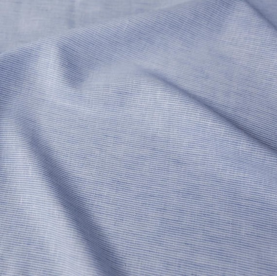 Pinstriped linen cotton fabric, Striped linen fabric by the yard