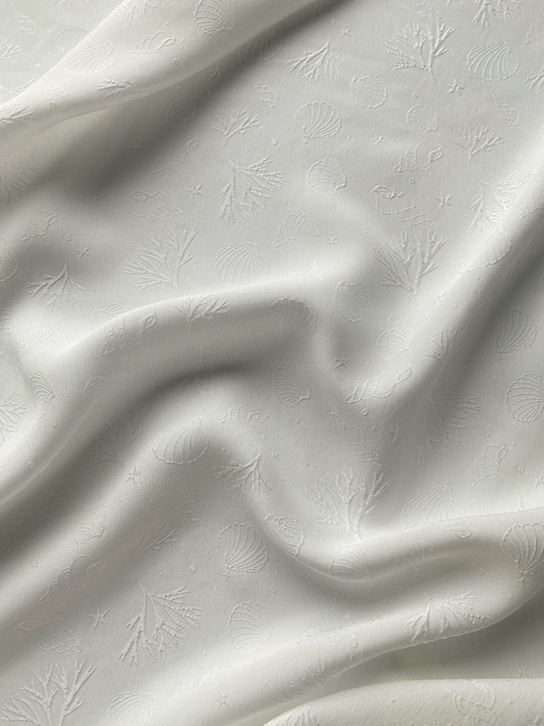 Jacquard Embossed Silk Fabric by the Yard Etsy