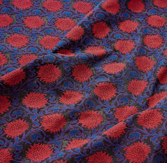 Jacquard brocade fabric by the yard