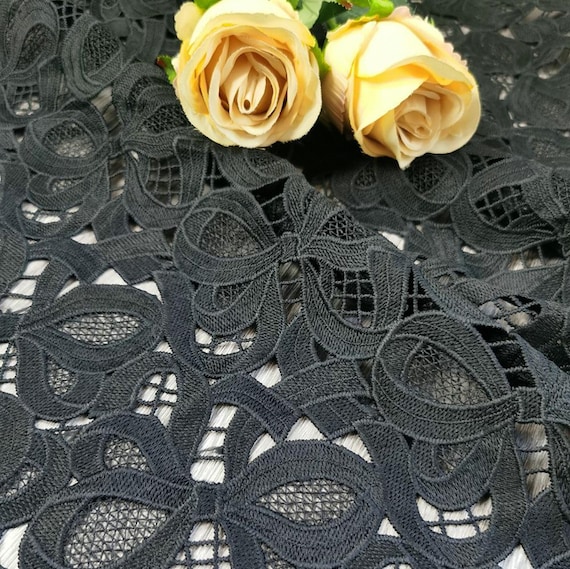 Embroidery fabric, Embroidery Flowers, Guipure lace fabric Sold by Meter