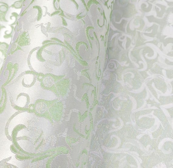 Jacquard Brocade Silk Fabric by the yard