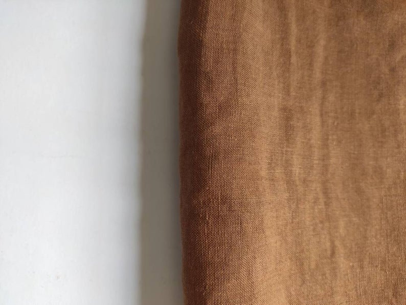 Brown hemp fabric by the yard 150gsm Etsy
