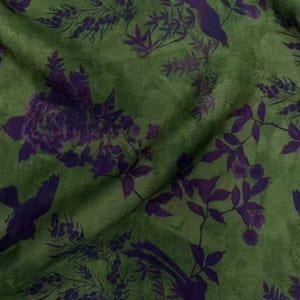 Jacquard Print Gambiered silk fabric by the yard