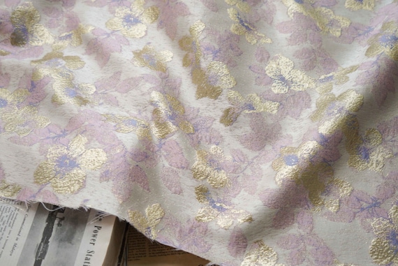 Jacquard brocade fabric by the yard