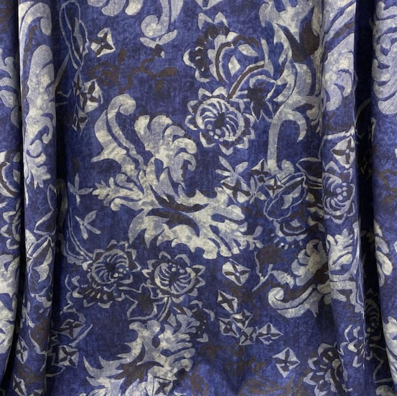 Print lyocell linen fabric by the yard