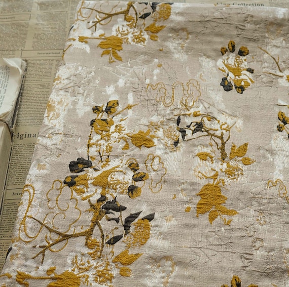 Jacquard brocade fabric by the yard