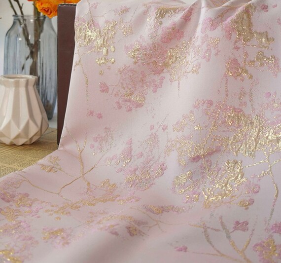 Jacquard brocade fabric by the yard