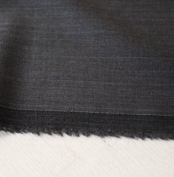 Striped Worsted Wool Fabric by the yard