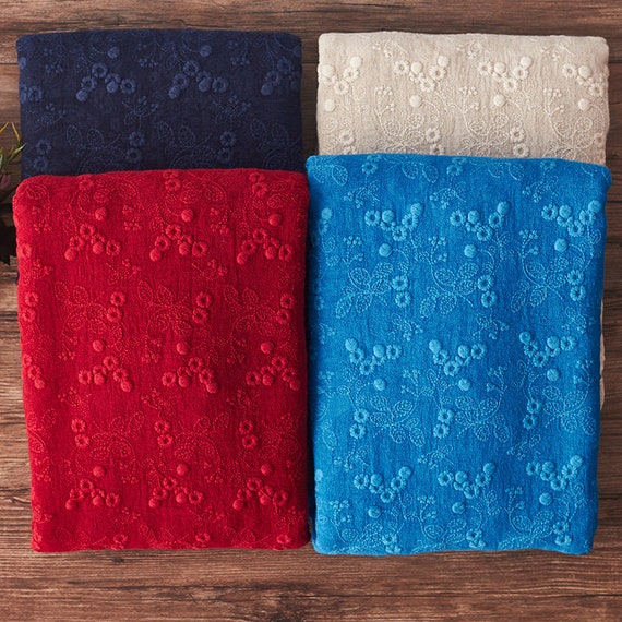 Tissu lin en lin Tissu bleu broderie, tissu lin coton par yard brodé 14b16d Tissu lin en lin Tissu bleu broderie, tissu lin coton par yard brodé 14b16d