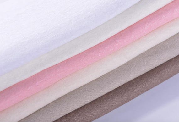 Knit linen jersey fabric by the yard