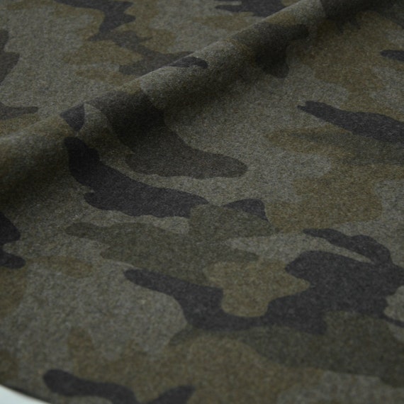 Camouflage Wool fabric, woolen fabric by the yard
