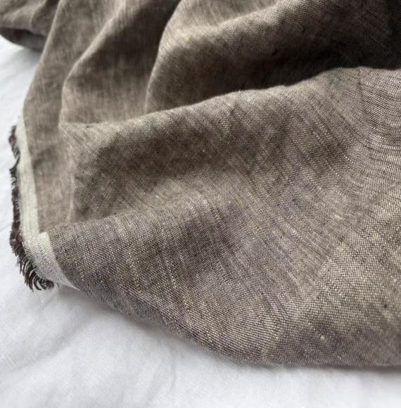 Yarn dyed linen fabric by the yard