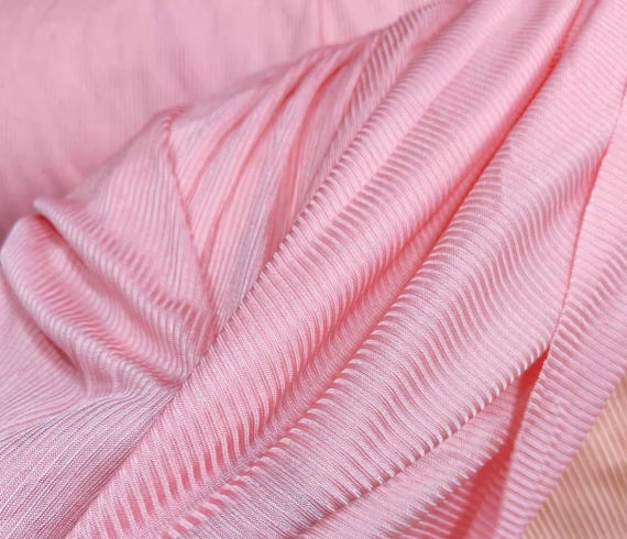 Ribbed Knit silk fabric by the yard