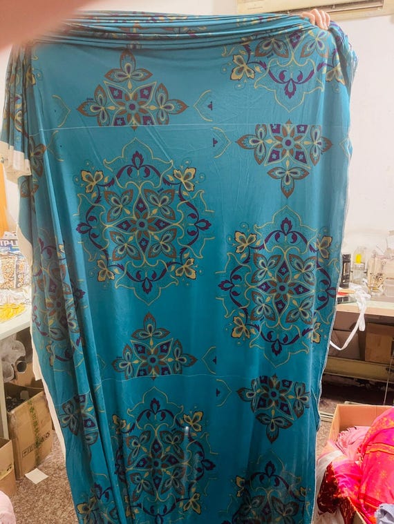 Print Knit silk fabric by the yard