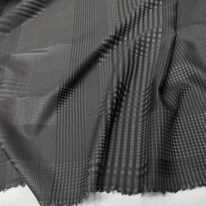 Plaid silk wool fabric, worsted suiting trousers fabric by the yard