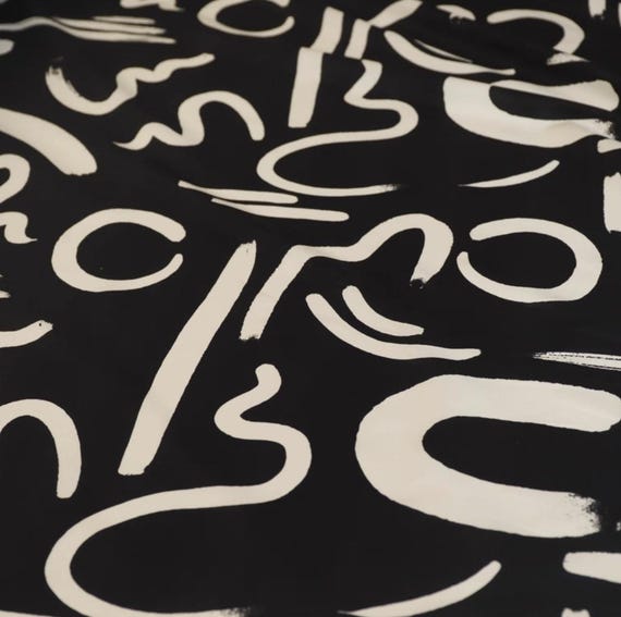 Abstract Print cotton fabric by the yard