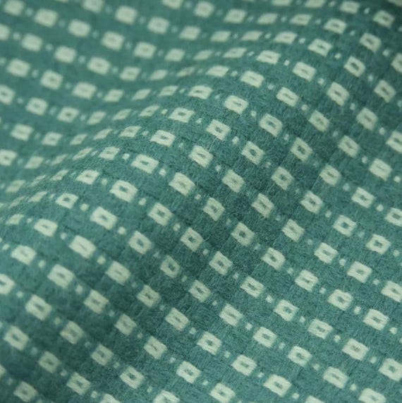 Jacquard wool fabric by the yard
