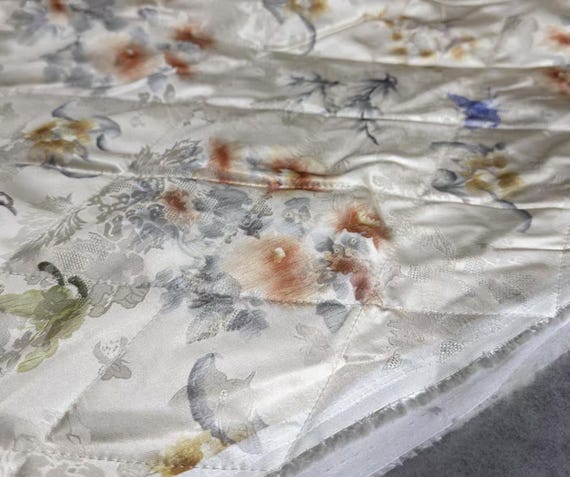 Quilted alpaca wool padded fabric by the yard