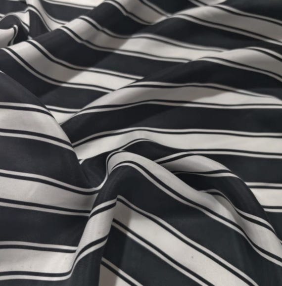 Striped cupra fabric by the yard