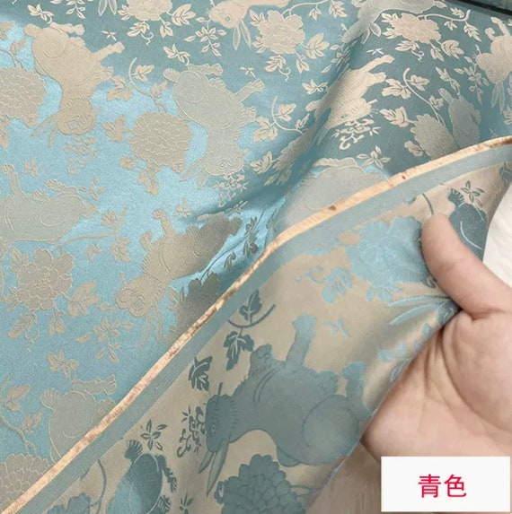 30mm Jacquard silk fabric by the yard