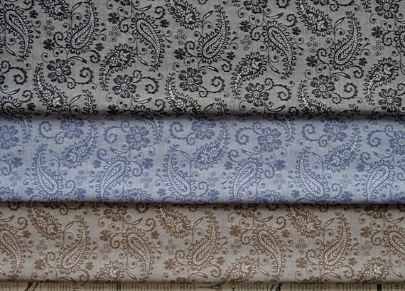 Paisley Jacquard cotton fabric by the yard