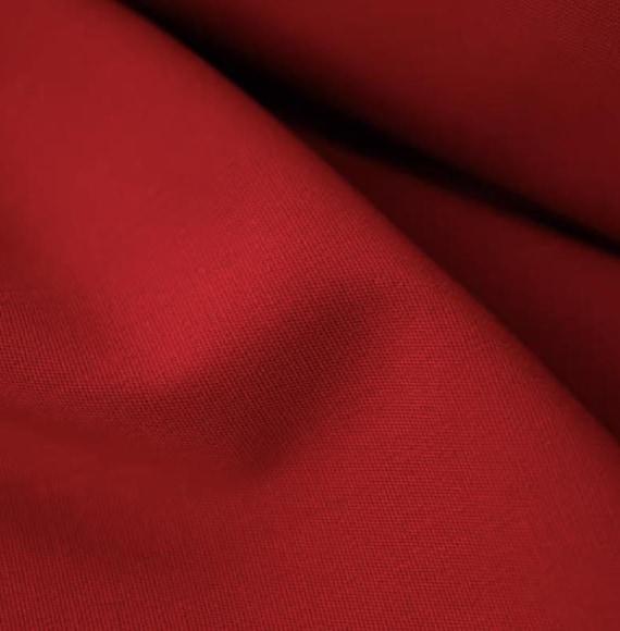 Red Worsted Wool fabric by the yard SUITING Fabric