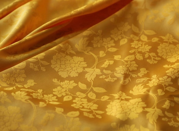 Jacquard floral fabric by the yard