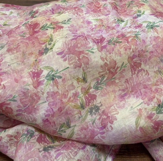 Print ramie fabric by the yard