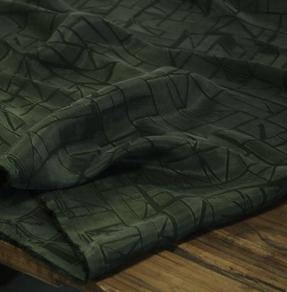 Jacquard cupra cupro fabric by the yard