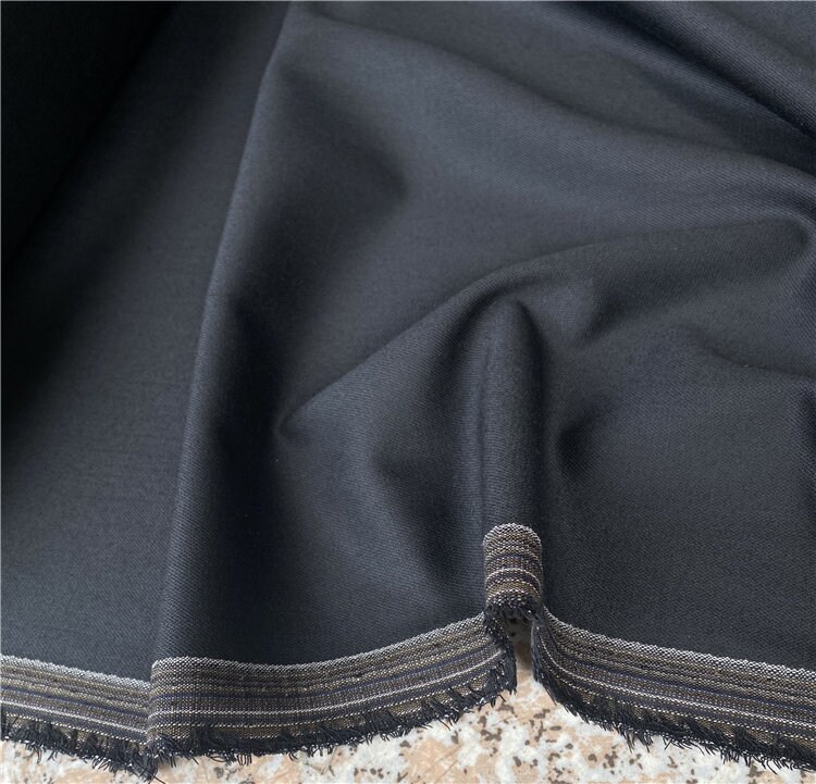 Italian fabric silk wool fabric woolen fabric by the yard Etsy