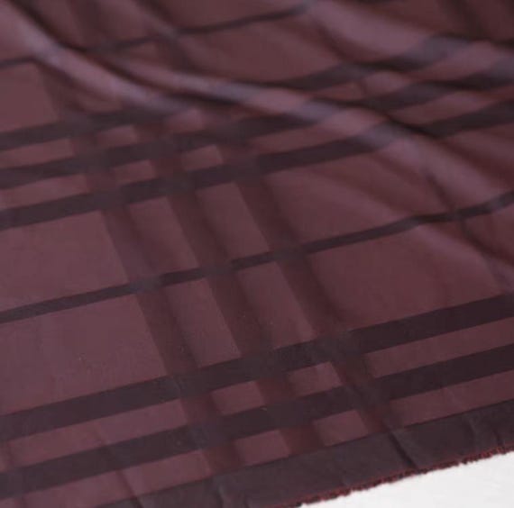 Plaid cotton fabric by the yard