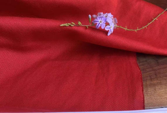 Red Linen fabric by the yard