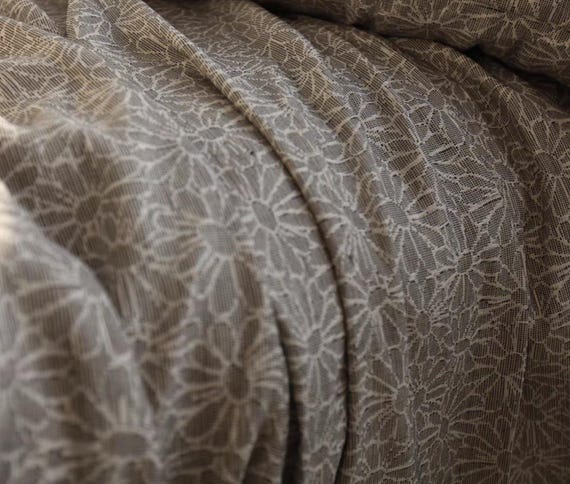 Extra Wide Jacquard Linen Fabric by the yard - 280cm Wide