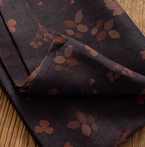 Print linen fabric by the yard