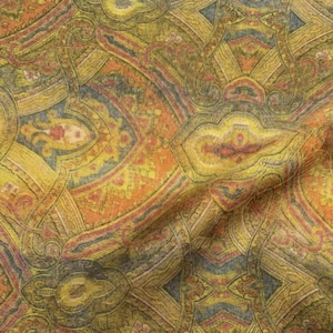 Jacquard Print Gambiered silk fabric by the yard