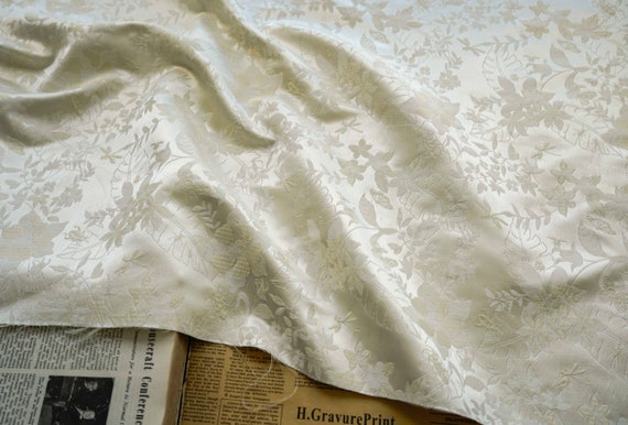 Jacquard brocade fabric by the yard